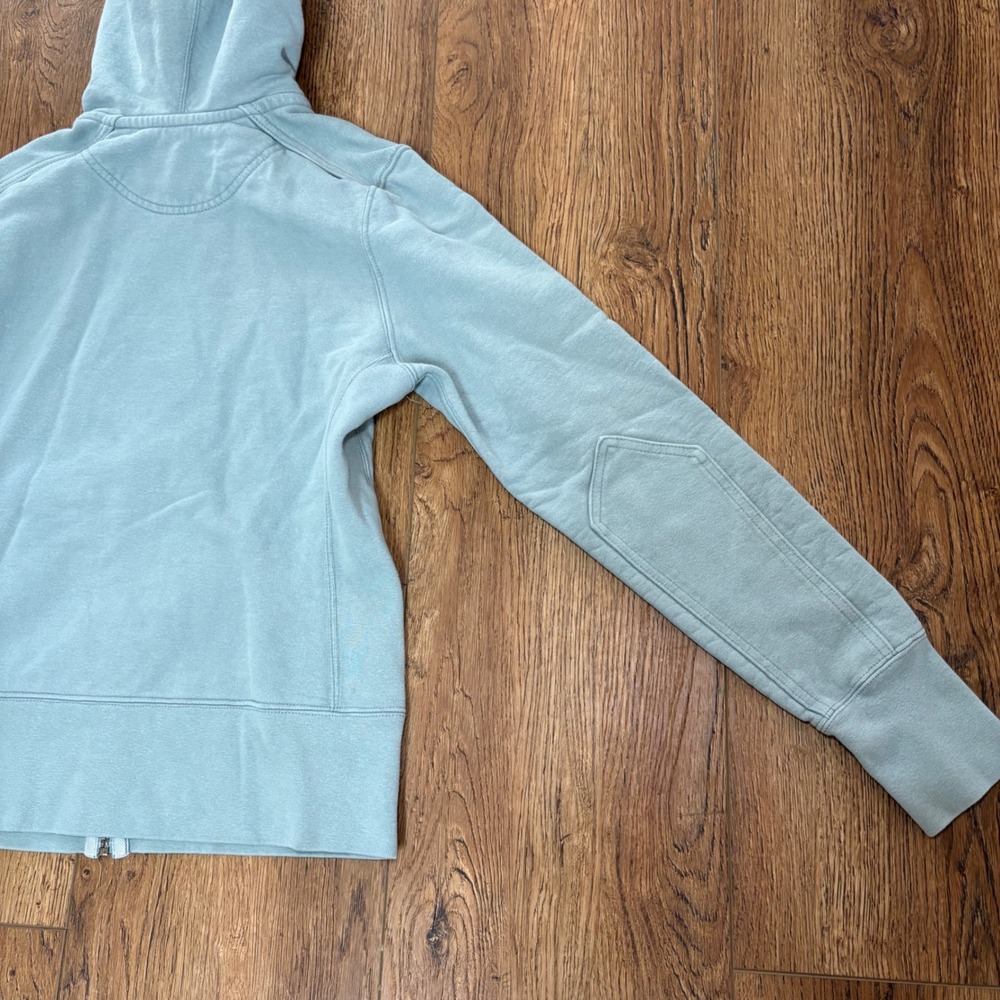 American Giant Full Zip‎ Hoodie USA Made Sweatshirt Light Blue Womens M Cotton - Picture 10 of 12